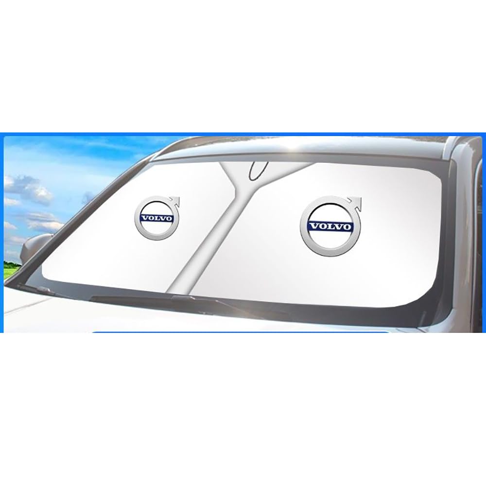 Auto Windschutzscheibe Sonnenschirm,Für Volvo V90 Wärmeisolierung UV Schutz Windschutzscheibe Faltbare Abdeckung von CHEWYZ