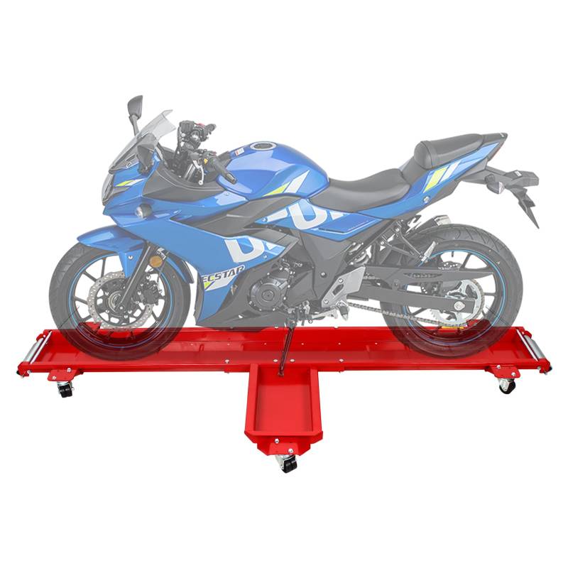 Rangierschiene Motorrad, Motorrad Rangierhilfe, Motorrad-Mobilständer für Motorräder mit einer maximalen Reifenbreite von 7,87 Zoll, Tragfähigkeit 567 kg von CHFUNE