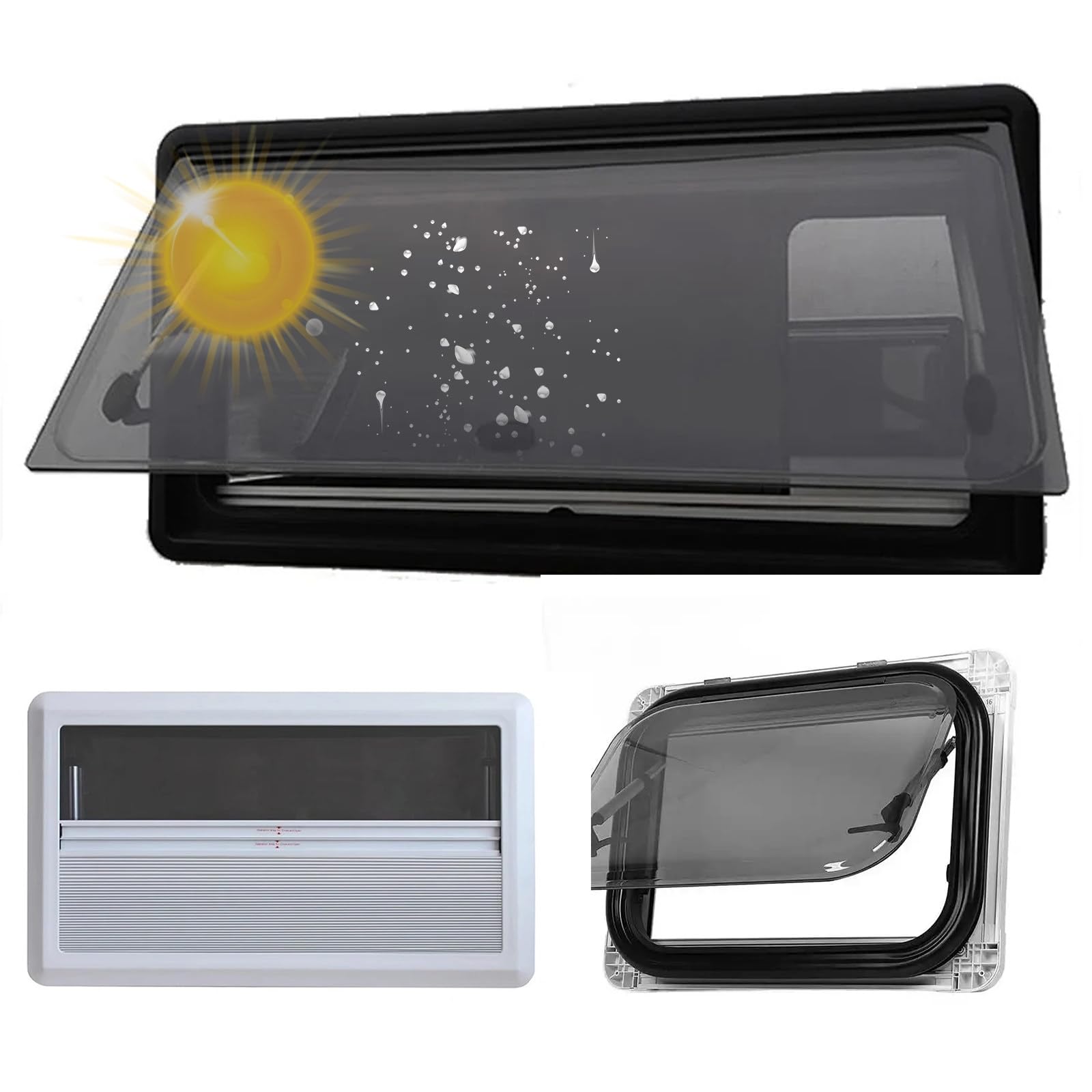 Schiebefenster für Wohnmobile,abgerundetes Acrylglas,doppelschichtig, UV-beständig, mit Sichtschutzvorhang für Wohnwagen, Wohnmobil, passend für 1,18–3,15'' große Wohnmobil-Wandtür,1300x550mm Schiebefenster für Wohnmobile,abgerundetes Acrylglas,doppelschichtig, UV-beständig, mit Sichtschutzvorhang für Wohnwagen, Wohnmobil, passend für 1,18–3,15'' große Wohnmobil-Wandtür,1300x550mm von CHHMAELOVE
