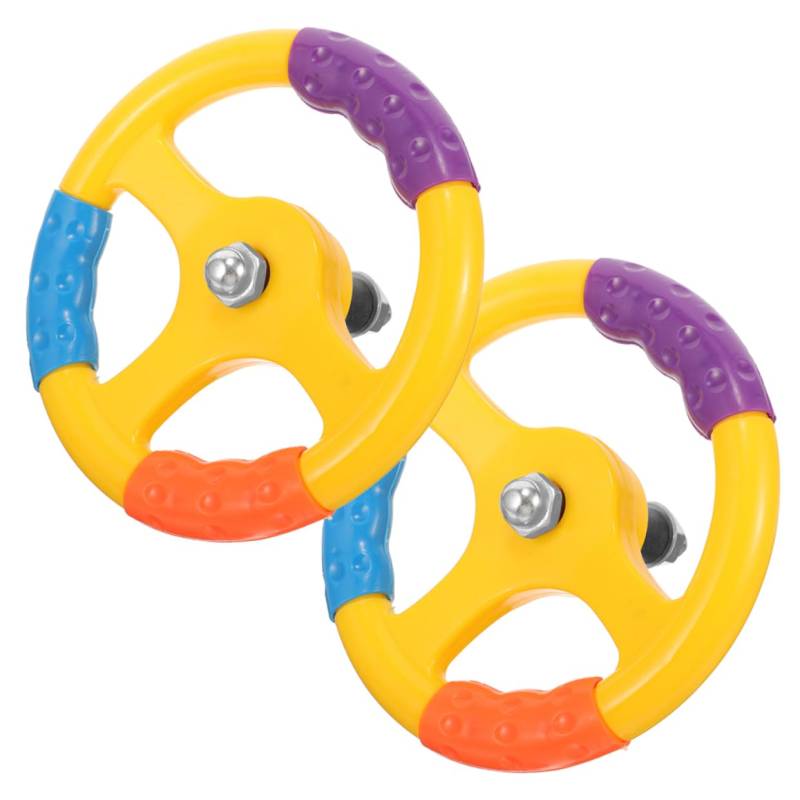 CHICAMPERA 2 Stück Kunststoff-lenkrad Mini Kinderauto-lenkrad Lenkung Fahren Babyspielzeug Kleinkinder Hinterhof-spielrad Kinderlenkrad Schwenklenkrad Schwingscheibe Plastik von CHICAMPERA