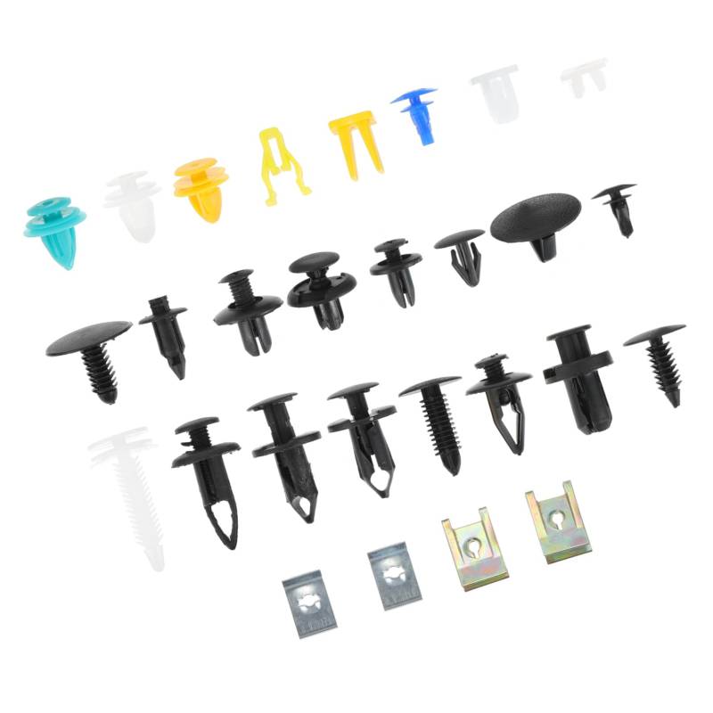 CHICAMPERA 200Stücke Auto Pushtyp Retainer Clips Kunststoffnieten Für Stoßstangen Und Karosserie Langlebig Und Praktisch Verschiedene Für Optimale Passform von CHICAMPERA