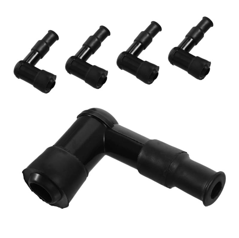 CHICAMPERA 5 Stück Hochdruckkappe Motorrad-vorderradkeil Reifenventilstammwerkzeug Schrauben Für Motorradplatten Motorrad Zündkerzenstecker Bremsentlüftungsset Für Motorräder Black Gummi von CHICAMPERA