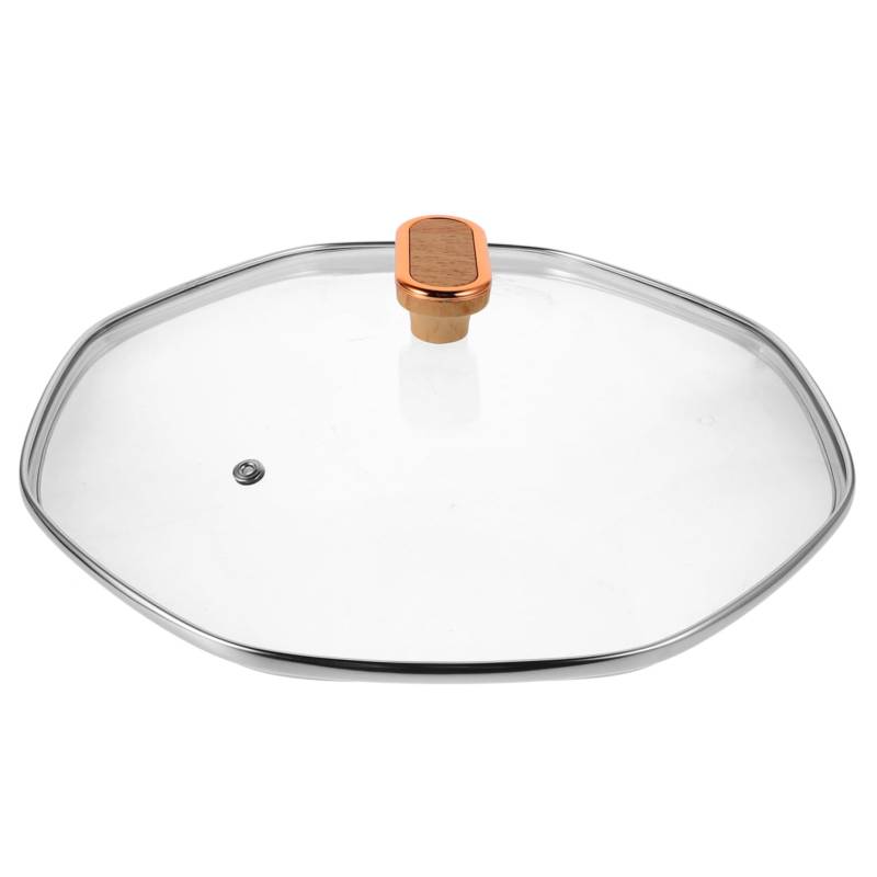 CHICAMPERA Abdeckung Aus Gehärtetem Glas Wok-Deckel Topf Pfannendeckel Topf Glasdeckel Deckel Für Pfanne Kochgeschirrdeckel Pfannenabdeckung Transparent von CHICAMPERA