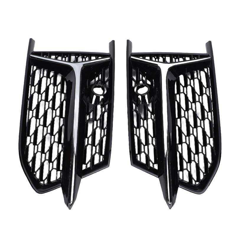 1 Paar Fog Light Cover Kühlergrill Vordere Stoßfänger Leichtkühlerabdeckung 4K0807151a Nebelscheinwerbung Lünette Grill Ersatz für Linie S6 C8 2018-2025 (Chrome) von CHICIRIS