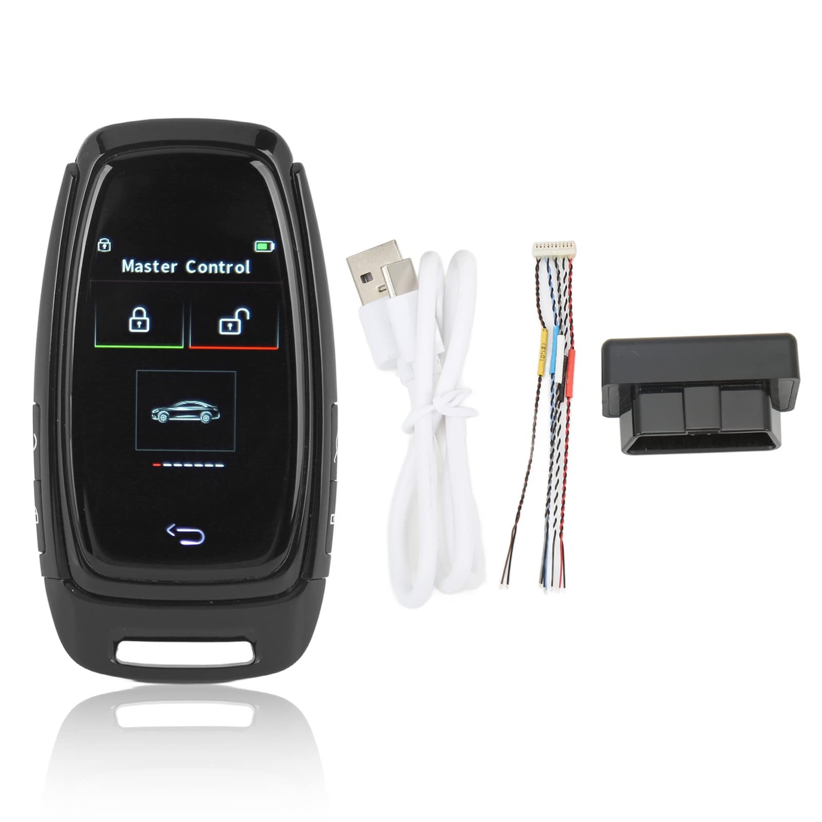 Auto Smart LCD Schlüssel, Auto Touchscreen 5.0 Verbindung Keyless Entry Touch für One Button Start Modelle Zubehör (Schwarz) von CHICIRIS