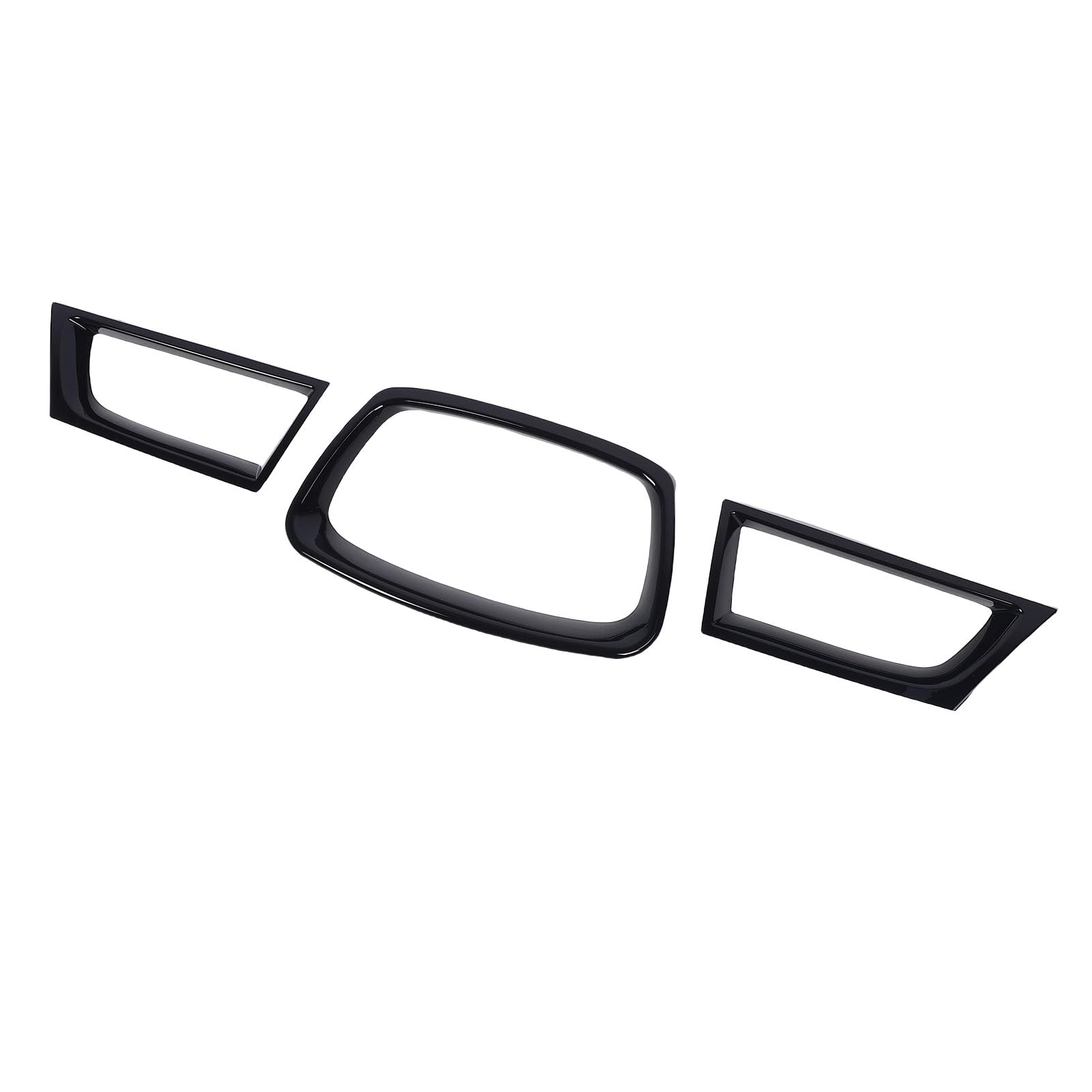 CHICIRIS 3 PCS Front Kühlergrill Überlagerung Abdeckung Dekorative Front Kühlergrill Surround Trim Ersatz für Impreza WRX STI 9. Generation 2006 Bis 2007 (Helles Schwarz) von CHICIRIS