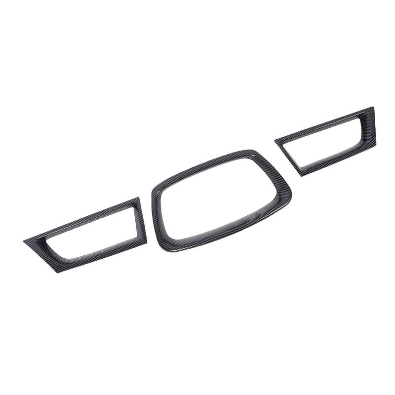 CHICIRIS 3 PCS Front Kühlergrill Überlagerung Abdeckung Dekorative Front Kühlergrill Surround Trim Ersatz für Impreza WRX STI 9. Generation 2006 Bis 2007 (Kohlefaser-Stil) von CHICIRIS