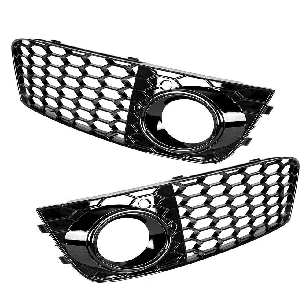 CHICIRIS Wetterresistent für Nebel Lichtrahmen für B8 2009-2011, Einfache Installation Nebelscheinwerferabdeckung, Passt für B8 Light Cover. (Schwarz (gz.d072l/r)) von CHICIRIS