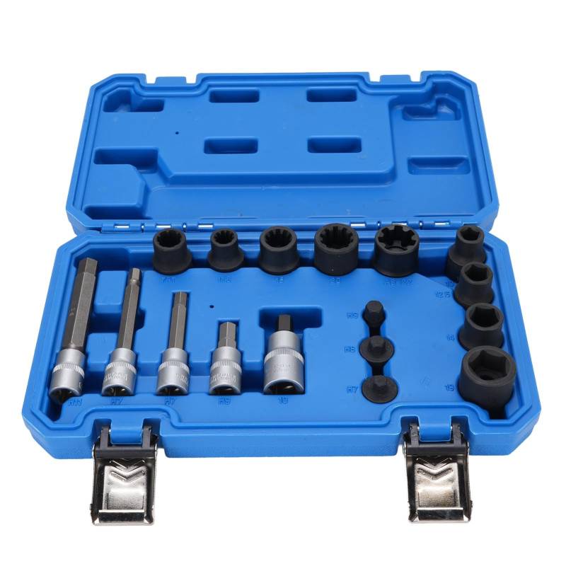 Chiciris 17 PCs Bremsbremssattel Sockel Set 11.5 20 22mm H7 H8 H9 CR Mo Stahl Tragbarer Bremssattel Entfernung Entfernen -Werkzeug Kit von CHICIRIS