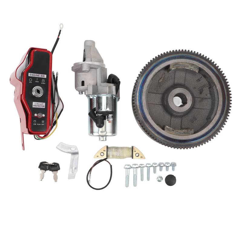 Chiciris Electric Start Kit Starter Motor Schwungradsteuerungsschalter Elektrisches Start -Konvertierungskit für GX340 GX390 Stationäre Motoren von CHICIRIS