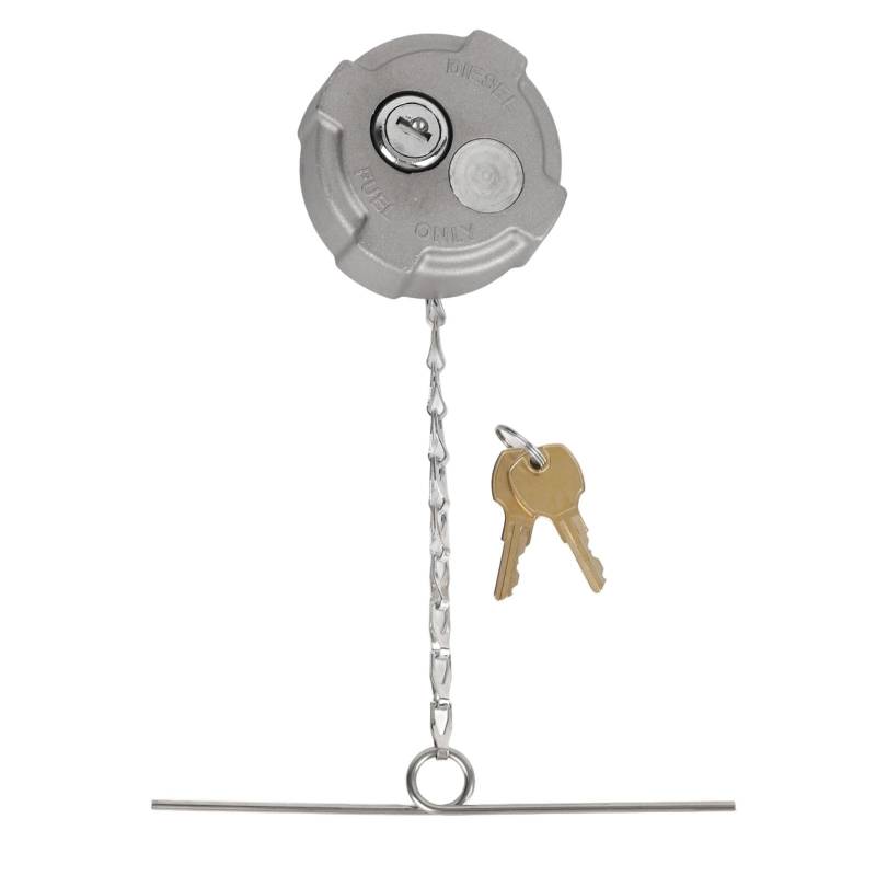 Chiciris Locking Fuel Cap FTA C 02 Zoll Aluminium -Gastankabdeckung mit Sicherheitskette und 2 Schlüssel für 650 750 von CHICIRIS