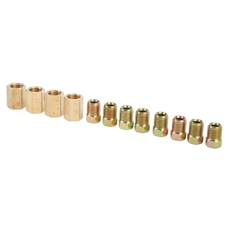 Inverted Flare-Bremsleitungs-Sortiment 12-teiliges Bremsleitungs-Fitting-Kit 3/8-Zoll-24-Gewinde 4-Union 8-Mutter für 3/16-Zoll-Rohr autopart popular von CHICIRIS