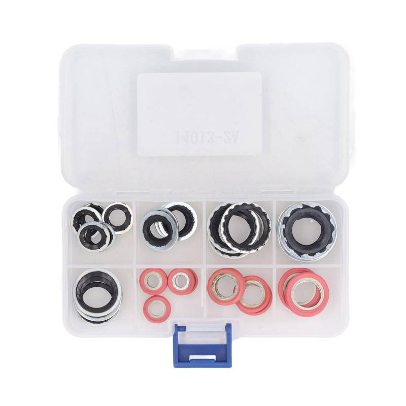 Klimaanlagendichtungsdichtung Kit, 40pcs Klimaanlage System Dichtung O Ring Klimaanlage Dichtung Kit Wechselstromkompressoranschluss Dichtung Waschmaschine Kit von CHICIRIS