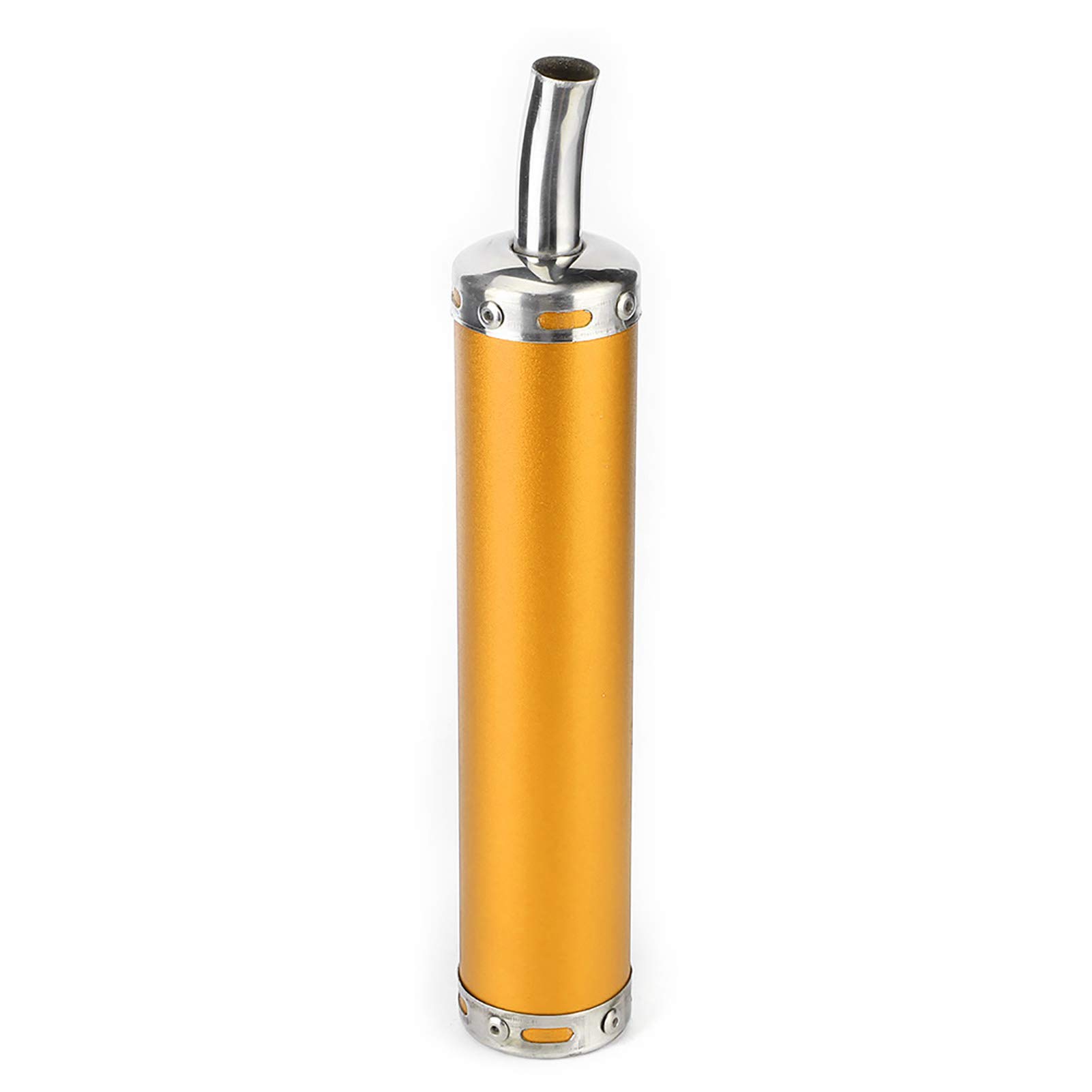 Leistungsschuffler, Schalldämpfer -Endrohr 20mm 0,8 -Zoll -Rausch -Reduktion Motorradzubehör mit Stilvollem Design für 2 Takte (GOLD) von CHICIRIS