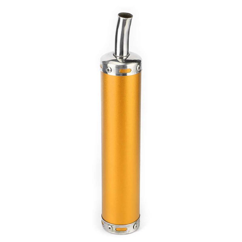 Leistungsschuffler, Schalldämpfer -Endrohr 20mm 0,8 -Zoll -Rausch -Reduktion Motorradzubehör mit Stilvollem Design für 2 Takte (GOLD) von CHICIRIS