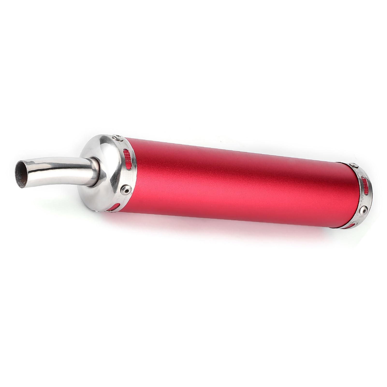Leistungsschuffler, Schalldämpfer -Endrohr 20mm 0,8 -Zoll -Rausch -Reduktion Motorradzubehör mit Stilvollem Design für 2 Takte (Rot) von CHICIRIS