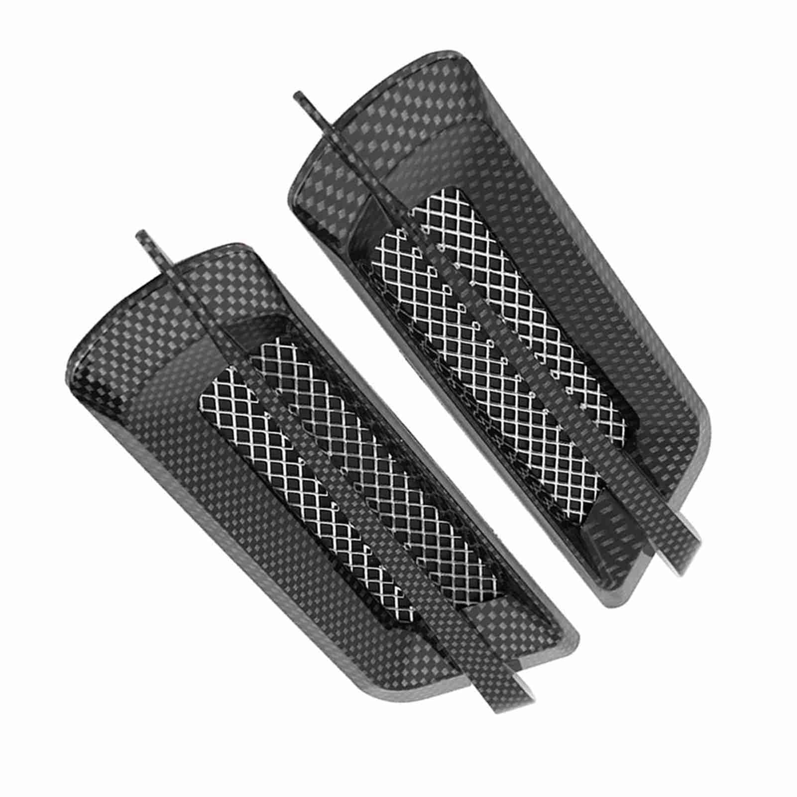 Nobel Auto Seitenluftfluss Einlass Kühlergrill für Entlüftungslochabdeckungsaufkleber für Markante Außenuniversale 2PCs (Schwarz grau) von CHICIRIS