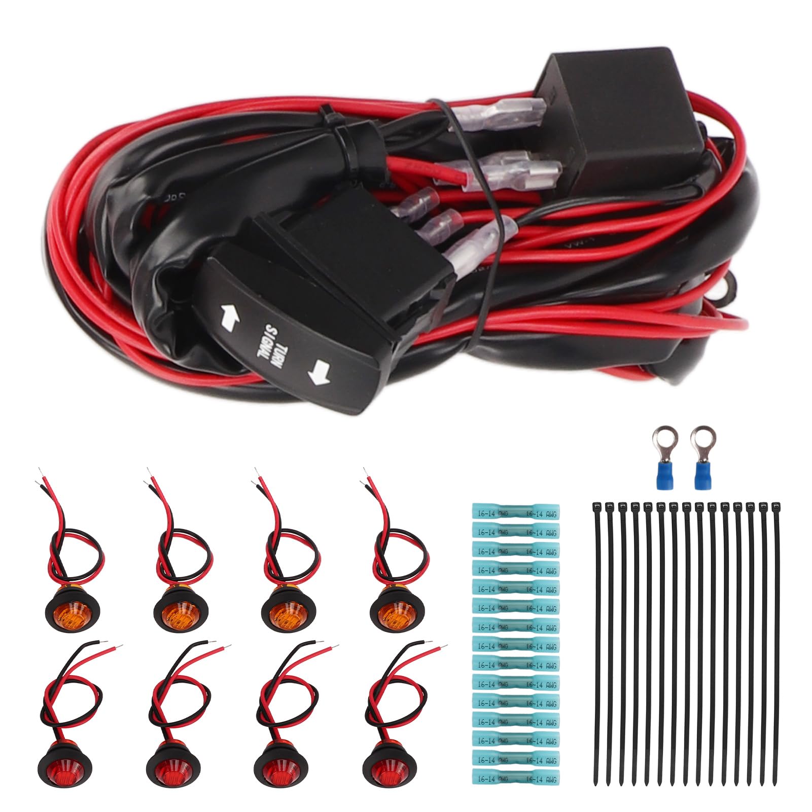 UTV -Blinker -Rocker -Schalter, Golfcart ATV Street Legal Lighting Kit Blinker Blinker -Relais -Kabelbaum Ersatz für RZR, Straße (Vertikaler Drehschalter) von CHICIRIS