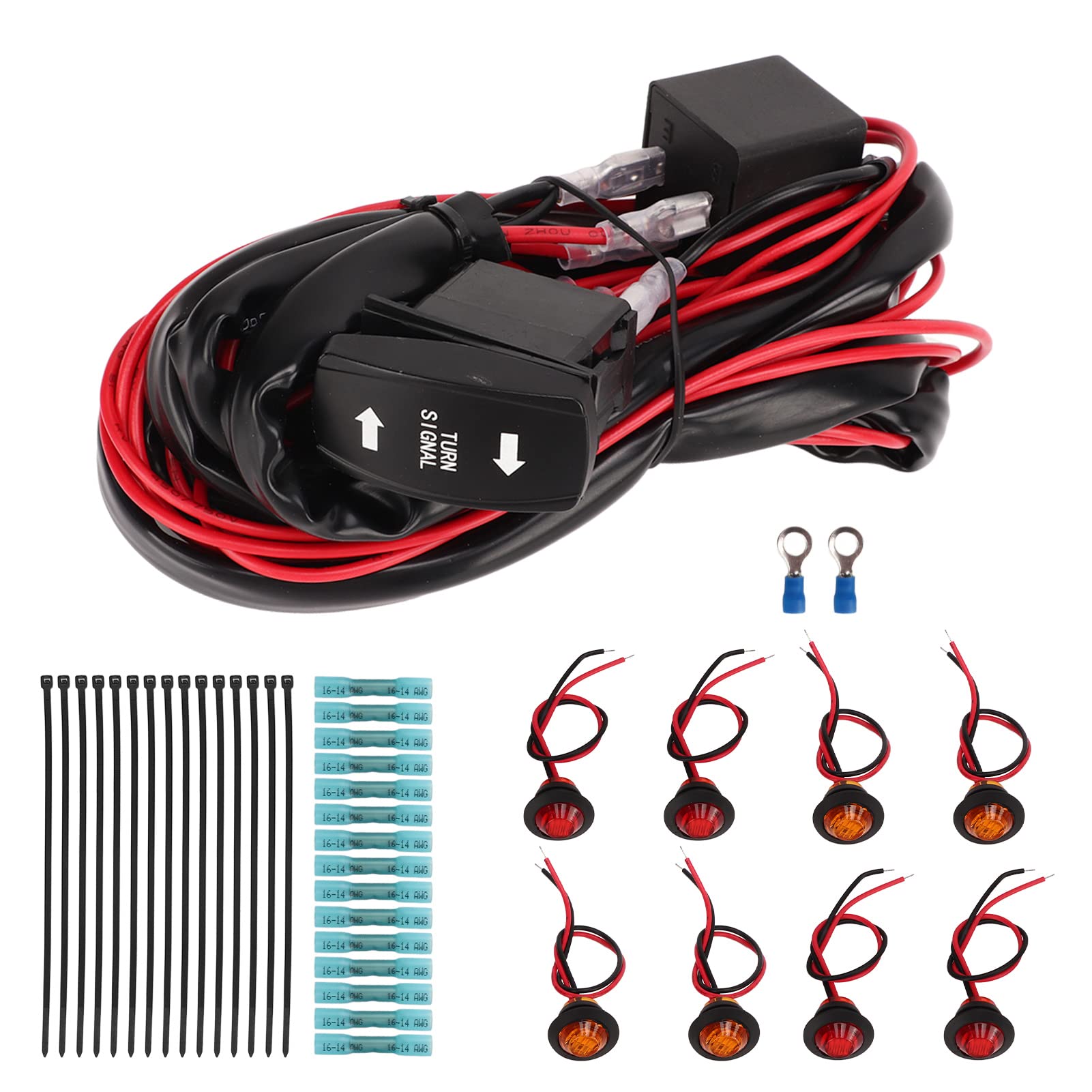 UTV -Blinker -Rocker -Schalter, Golfcart ATV Street Legal Lighting Kit Blinker Blinker -Relais -Kabelbaum Ersatz für RZR, Straße (Vertikaler grüner Drehschalter) von CHICIRIS