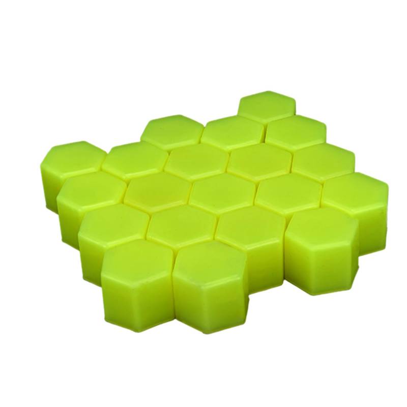 CHICTRY 20Pcs Universal Silikon Auto Radmutter Nabe Schraube Felge Bolzen Abdeckungen Reifen Schraubkappen Gelb B 19mm von CHICTRY