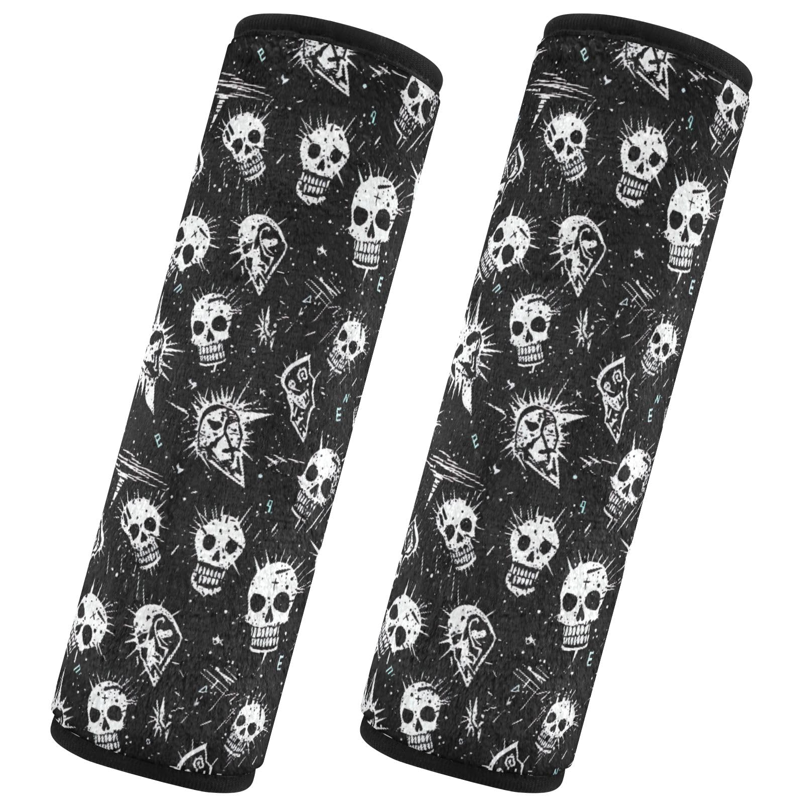 CHIFIGNO 2 Stück Grunge Punk Totenköpfe Sicherheitsgurtabdeckung Niedliche Auto Sicherheitsgurt Pads Schulterpolster Auto Innenraum Zubehör für Erwachsene Kinder Frauen Männer, M CHIFIGNO 2 Stück Grunge Punk Totenköpfe Sicherheitsgurtabdeckung Niedliche Auto Sicherheitsgurt Pads Schulterpolster Auto Innenraum Zubehör für Erwachsene Kinder Frauen Männer, M von CHIFIGNO