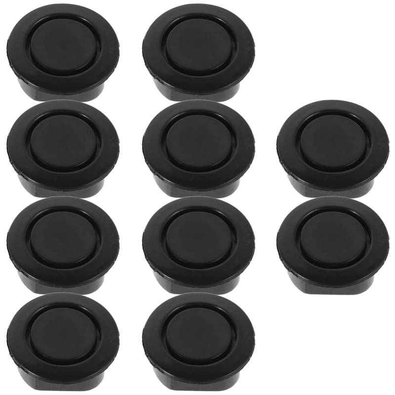 CHILDWEET 10 Stück Radarabdeckung Umkehren Lochstopfen Stoßstangenschutz Hinten Universelle Lochabdeckung LKW-lochabdeckung Auto -Loch -stecker Auto-stoßstangenstopper Gummi Black von CHILDWEET