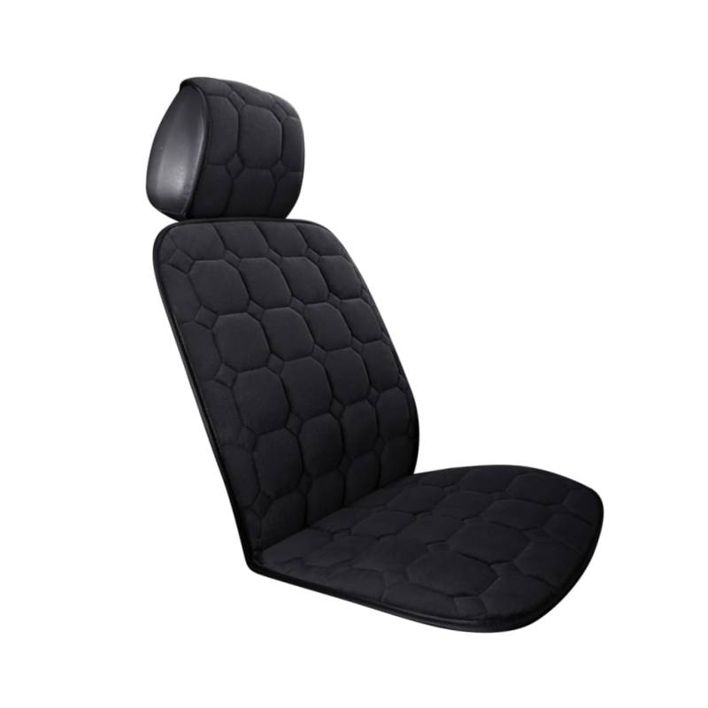 CHILDWEET 1Stück Autositzbezug Kurzplüsch Schwarz Winter Warmhalten Kissen Für Autositzschutz Autositzauflage Weiche Baumwollinnenseite Für Kalte Tage von CHILDWEET