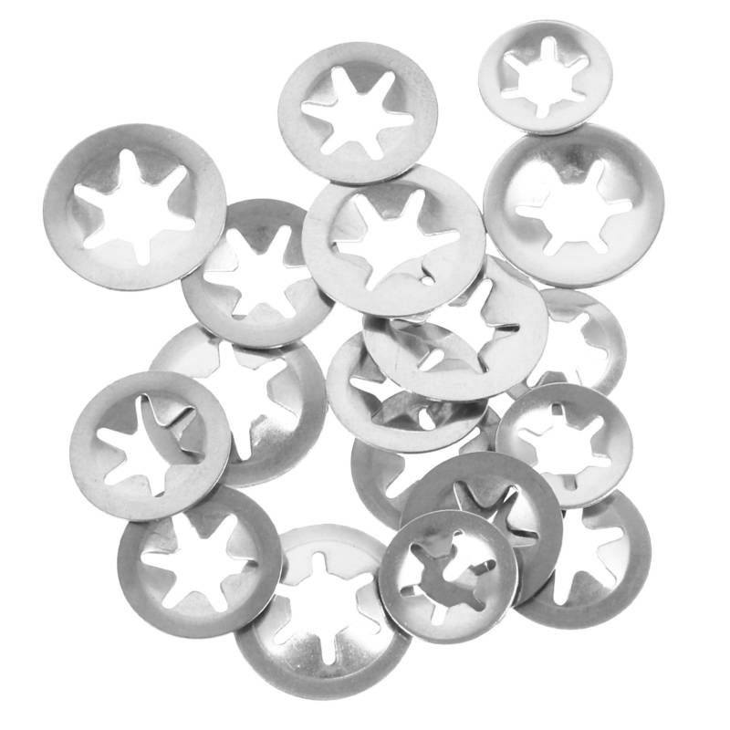 CHILDWEET 30st Lagerklemme Clips-sortimentsset Rostfreie Halteclip-sortiment Rostfreie Ringe Pflaumenklammern Schellen Aus Edelstahl Innenzahnringe Lagerringe Rostfreier Stahl von CHILDWEET