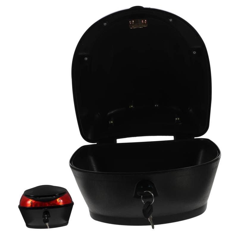 CHILDWEET Heckkoffer Robuste Gepäckbox Aus Verstärktem Material Mit Gesicherter Schnalle Für Roller Und Motorräder Für Reisen Und Täglichen Gebrauch von CHILDWEET