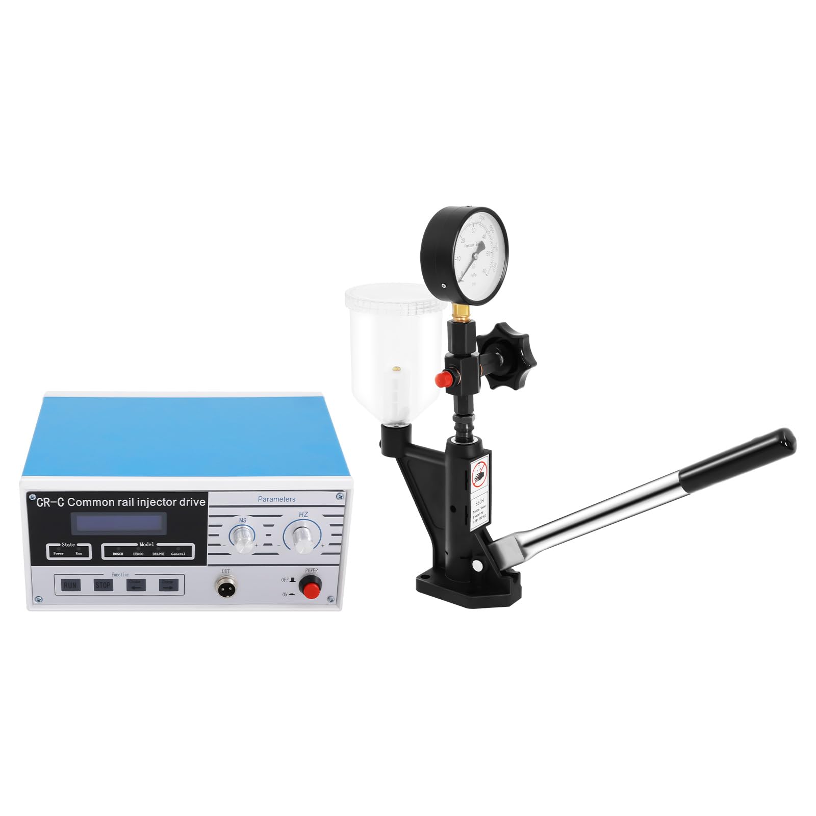 CHIMHOON Common Rail Injector Tester & S60H Injector Validator 0-600bar & 0-8000PSI, Multifunktions Diesel Tester Set, Einspritzdüsen Prüfgerät, Validator, Diesel Einspritzdüsen Prüfgerät von CHIMHOON