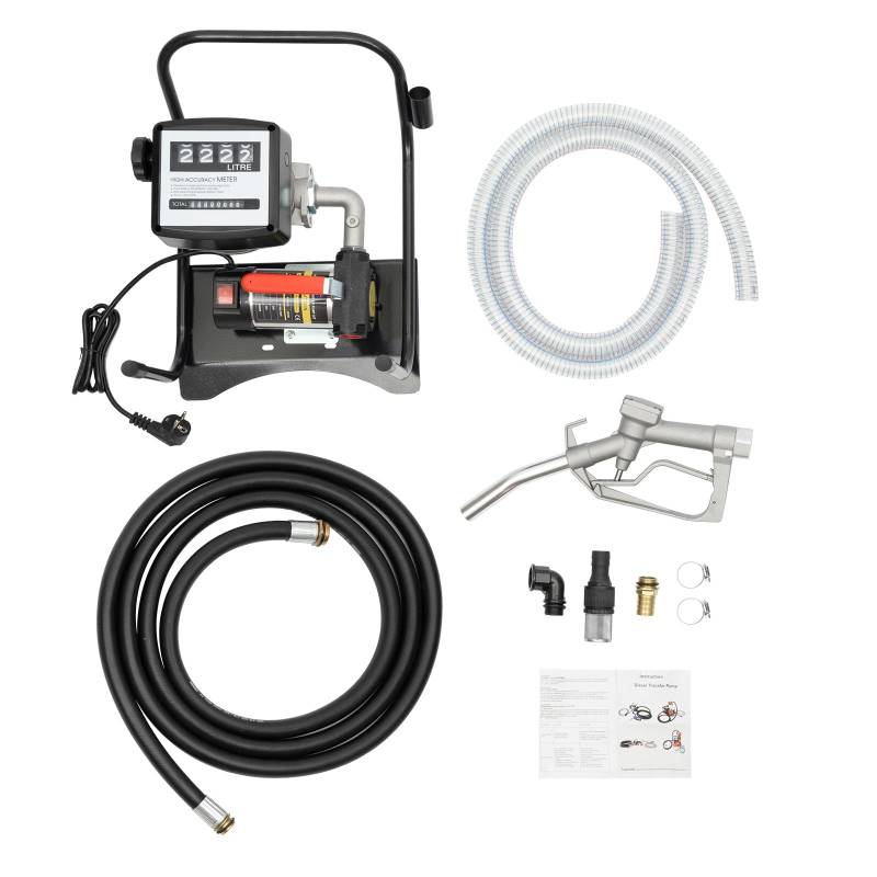 CHIMHOON Elektrische Öltransferpumpe, Ölförderpumpe, Kraftstofftransferpumpe mit Ölpistole, 230V Dieselpumpe, Selbstansaugende Ölpumpe, Geeignet für Diesel Kerosin Transformatoröl von CHIMHOON