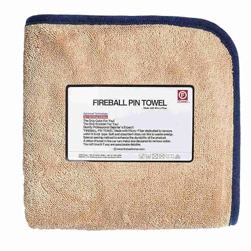 Fireball PREMIUM AUTOPFLEGE Pin Drying Trockentuch | Twisted Pile High End Lack Trockentuch für KFZ & Haushalt & Bad 72x95 cm von CHIMP TOOLS PREMIUM CAR CARE PRODUCTS