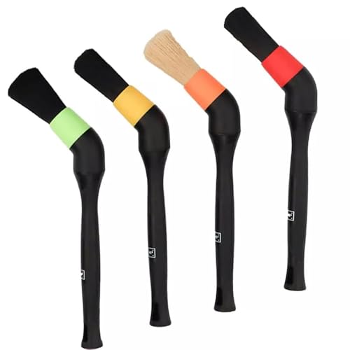 KC EXTERIOR BRUSH Set - 4 Stk. innovative Pinselset mit hoher Qualität für alle Reinigungsarbeiten am und im Auto, inkl. Winkelaufsatz Detailing Pinsel von CHIMP TOOLS PREMIUM CAR CARE PRODUCTS