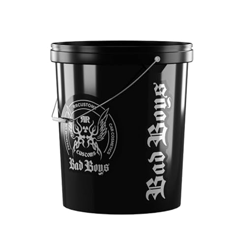 RR Customs Bad Boys Detailing Wash Bucket Wascheimer 20L Schwarz Wash & Rinse Autowascheimer von CHIMP TOOLS PREMIUM CAR CARE PRODUCTS