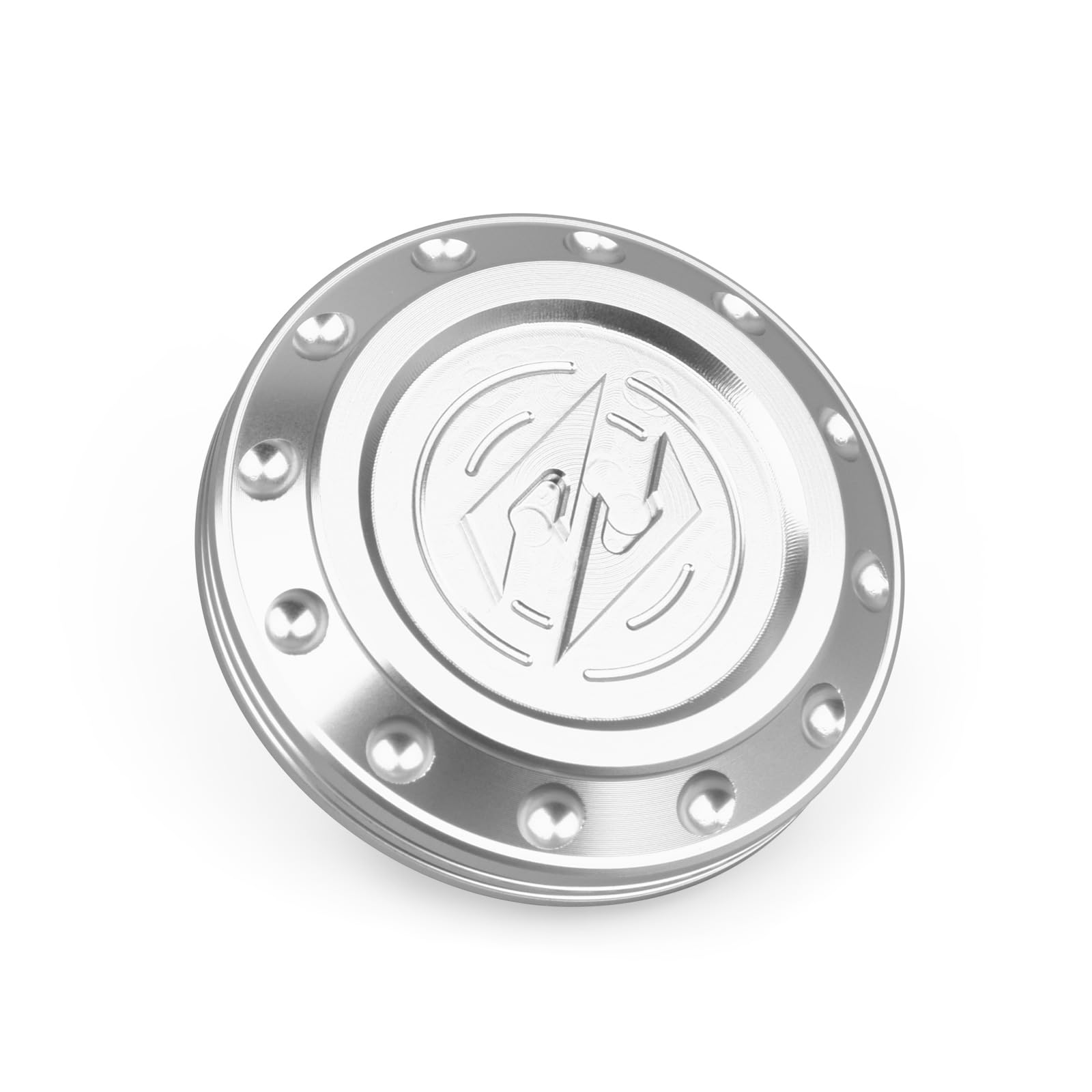 CHINGLAY CNC Aluminium Lenkrohr Abdeckkappe/Zentrale Dekorabdeckung/Gabelbrückenkappe/Top Bridge Cover Kompatibel mit Z900 / Z900RS / Cafe (2017–2025) Custom Zubehör Lenkerbereich (Silver) von CHINGLAY