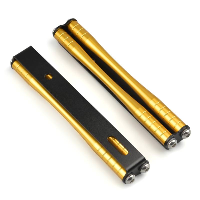 CHINGLAY Kühler-Seitenstab kompatibel mit Z900RS / Z900RS CAFE 2018-2025 Verdecktes Basisdesign Aluminium Kühler-Seitenpanel Custom Teile Zubehör (Schwarz-Gold) von CHINGLAY