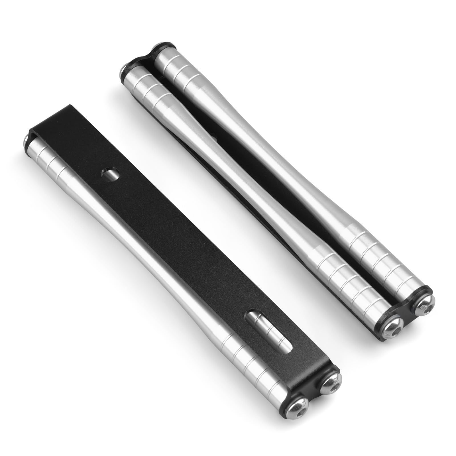 CHINGLAY Kühler-Seitenstab kompatibel mit Z900RS / Z900RS CAFE 2018-2025 Verdecktes Basisdesign Aluminium Kühler-Seitenpanel Custom Teile Zubehör (Schwarz-Silber) von CHINGLAY