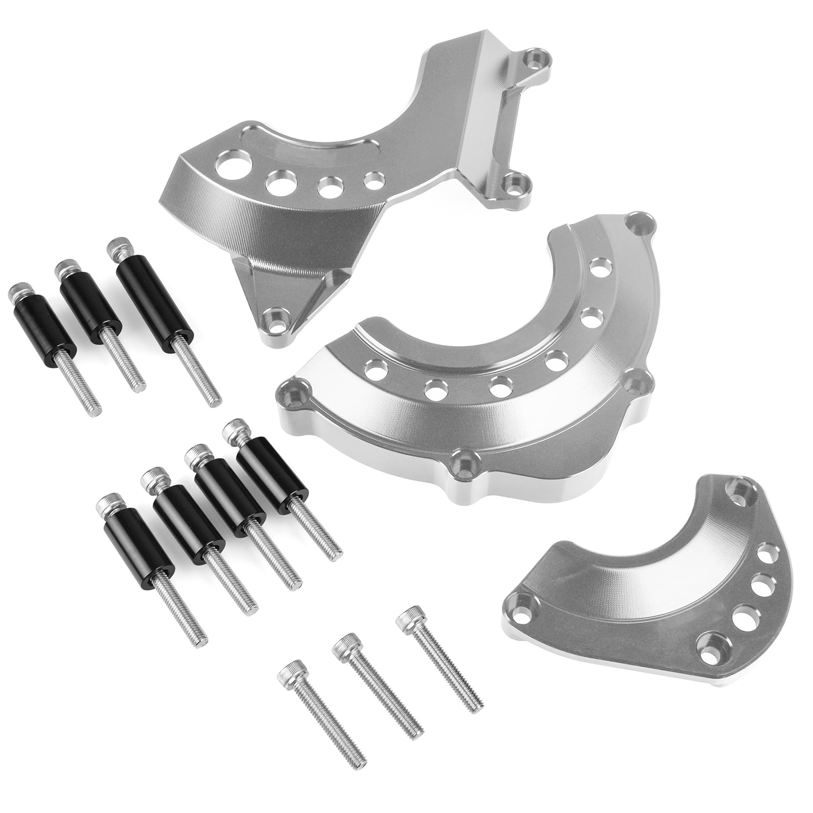 Engine Stator Guard Crash Protector Slider Kompatibel mit Z900 / Z900RS / Z900RS Cafe (2018–2025) | Motorgehäuse Schutzabdeckung (Silber) von CHINGLAY