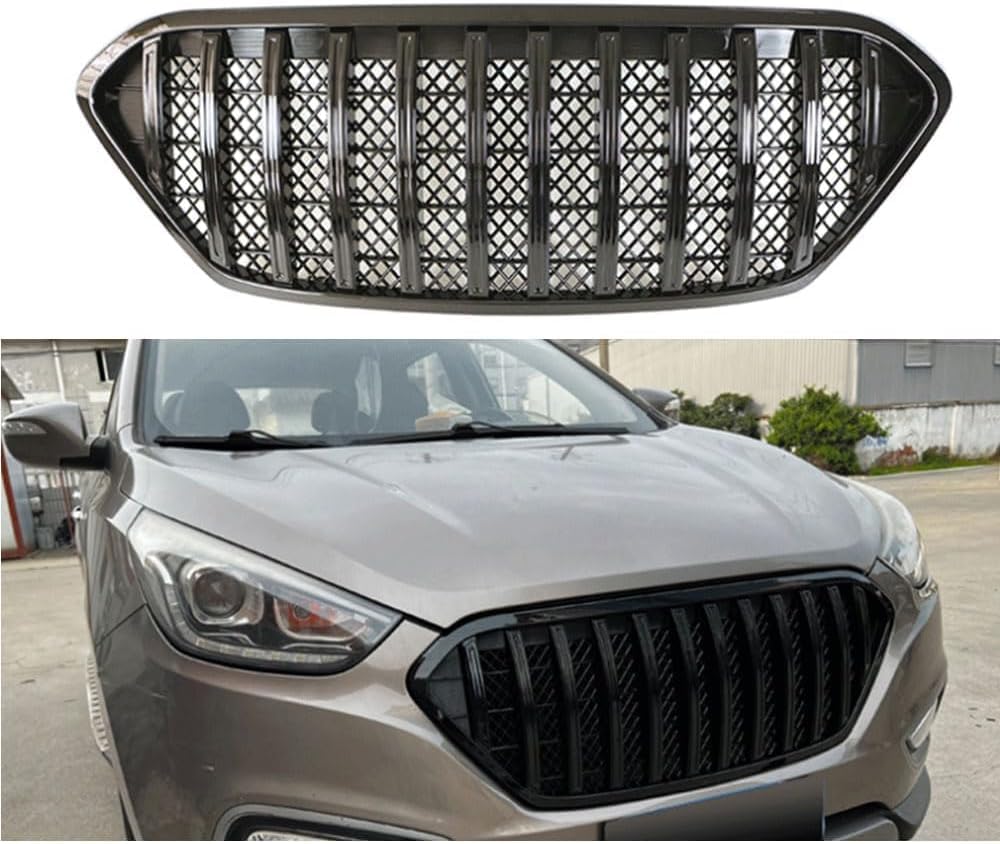 Auto-Mittelgitter Für Hyundai IX35 2013-2023, Kühlergrill Streifen Frontgrill Platte Mesh Stoßstange Wasserdicht Multifunktionale Gitter Waben Kühler von CHIPEL