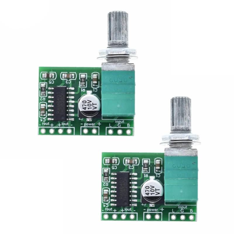 2PCS PAM8403 USB Digital Power Amplifier Board 2x3W Volumes Control Potentiometer Kompakt Und Einfach Zu Bedienen von CHIZISX