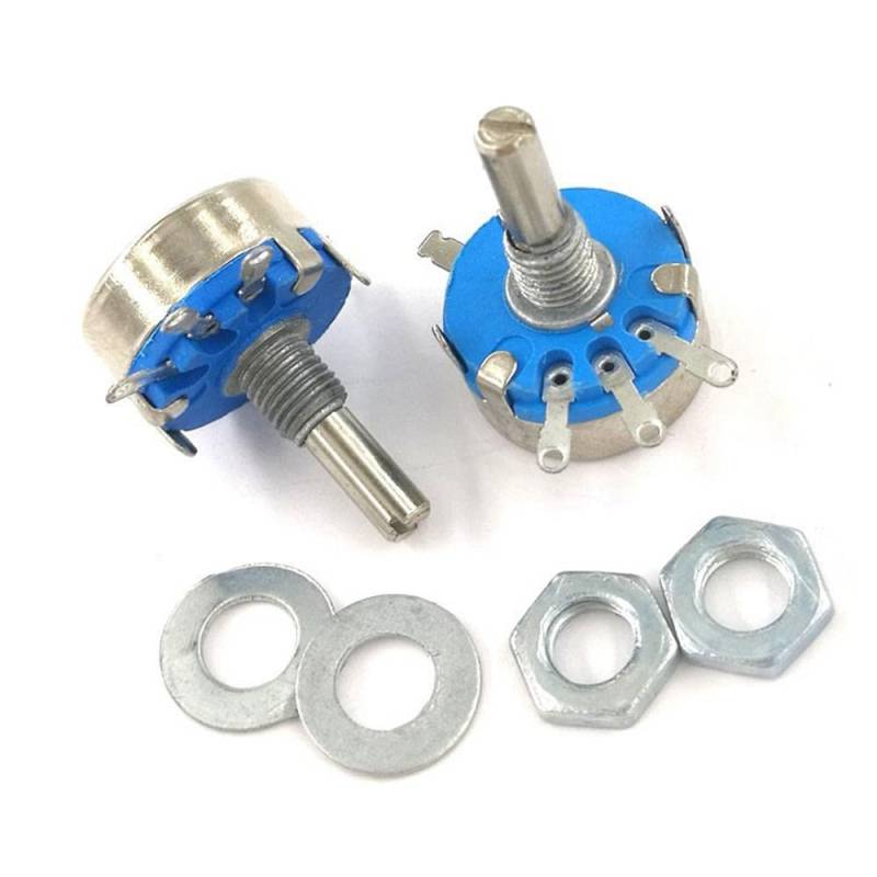 5 stücke WH5-1A 3-terminale 4mm Rundwelle Rotary Taper Potentiometer 470 1k 1,5k 4,7k 10k 22k 47k 100k 220k 470k 1m Ohm-10K ohm von CHJIENJUJIDZ