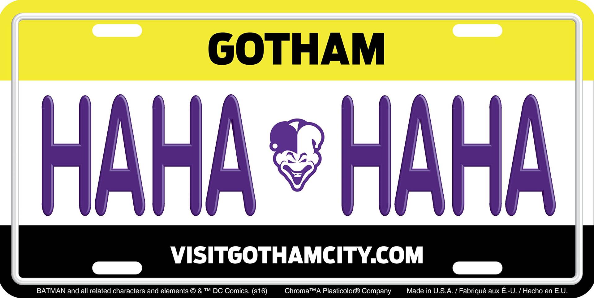 CHROMA 55017 gestempeltes Nummernschild (Gotham Joker HAHA), 1 Stück von CHROMA