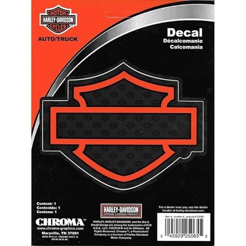 Chroma Harley-Davidson Logo Reflektierender Aufkleber Vinyl Auffällig 13,3 x 10,5 cm von CHROMA