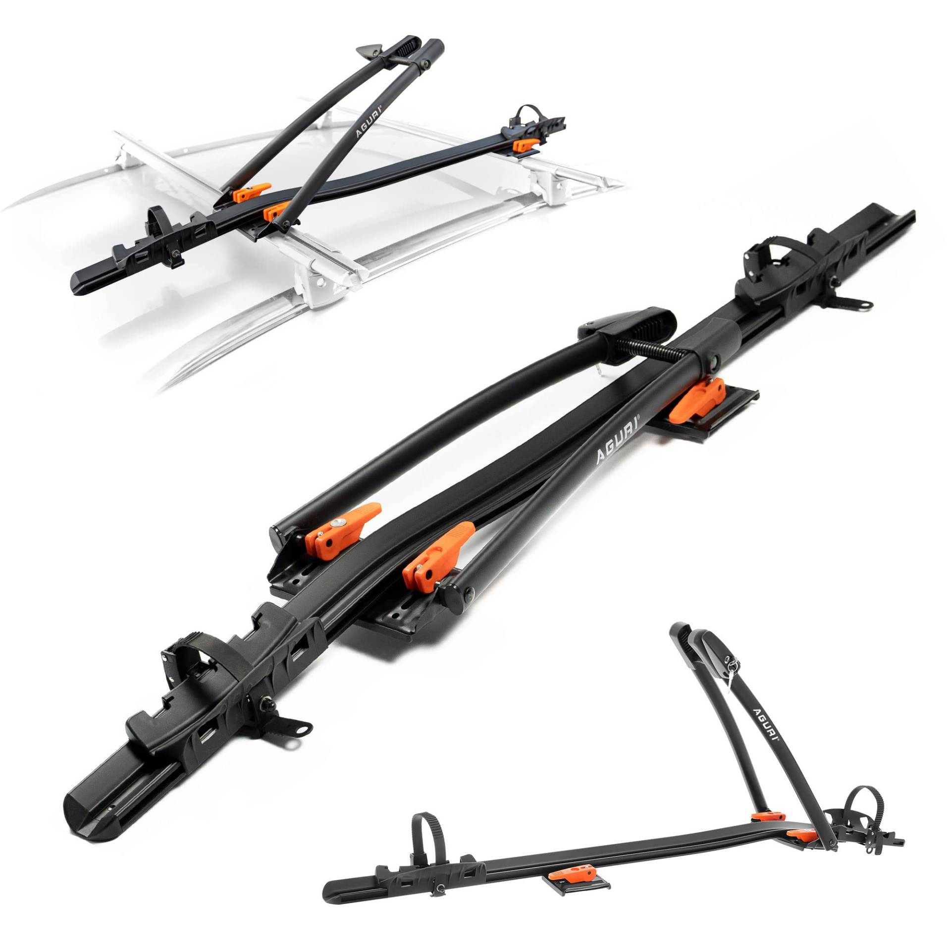 AGURI ACUDA III | Fahrradträger, Fahrrad Dachträger, Universeller Fahrradhalter fürs Autodach | Abschließbar | Belastbarkeit bis 20 kg | Leichte und robuste Konstruktion aus Aluminium | TÜV AGURI ACUDA III | Fahrradträger, Fahrrad Dachträger, Universeller Fahrradhalter fürs Autodach | Abschließbar | Belastbarkeit bis 20 kg | Leichte und robuste Konstruktion aus Aluminium | TÜV von CHROMEMASTER