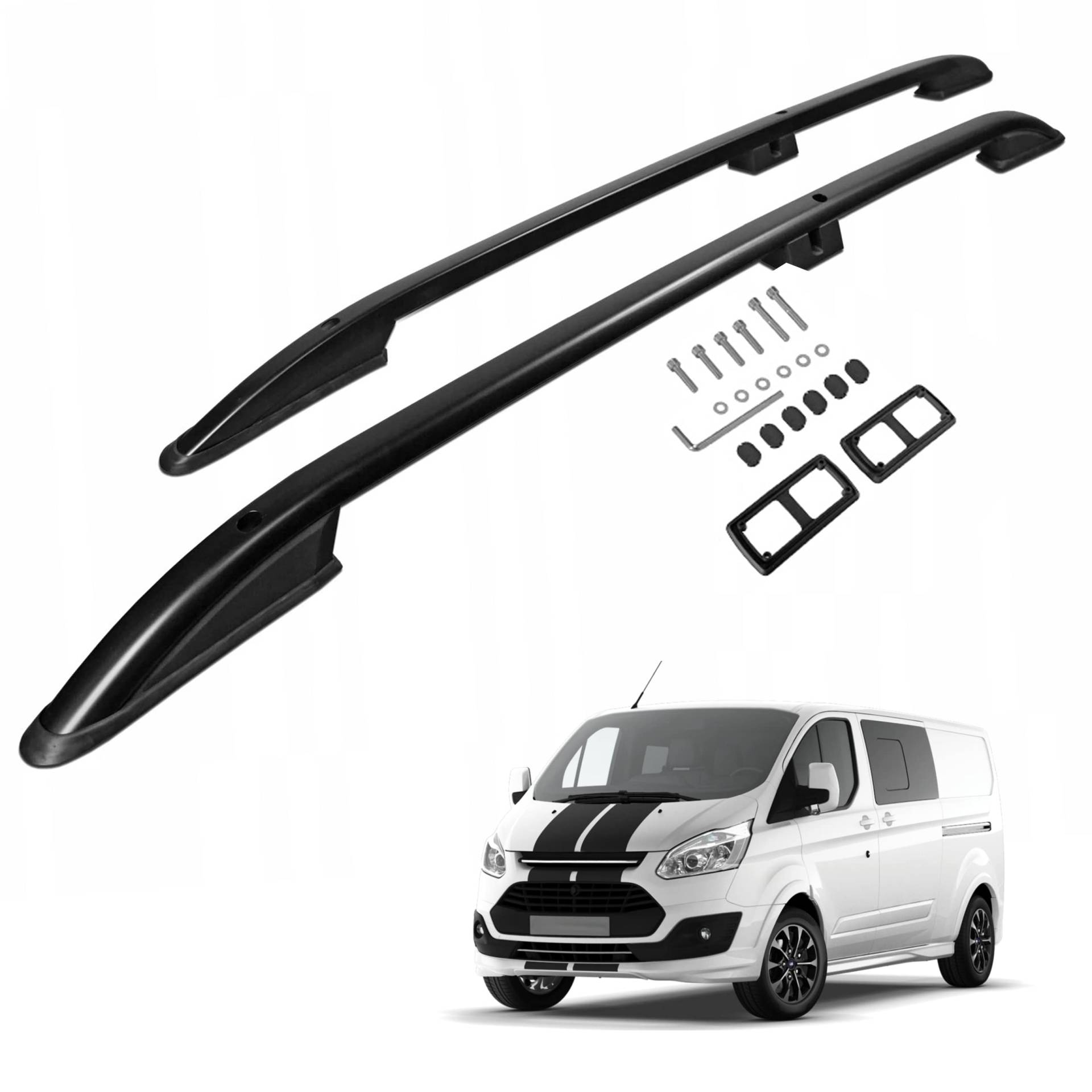 CHROMEMASTER | Dachreling Dachträger | Kompatibel mit Ford Transit Custom 2012-2023 L1; Zur Befestigung der Dachgepäckträger, Dachboxen oder Dachfahrradträger | Robuste Konstruktion aus Aluminium CHROMEMASTER | Dachreling Dachträger | Kompatibel mit Ford Transit Custom 2012-2023 L1; Zur Befestigung der Dachgepäckträger, Dachboxen oder Dachfahrradträger | Robuste Konstruktion aus Aluminium von CHROMEMASTER