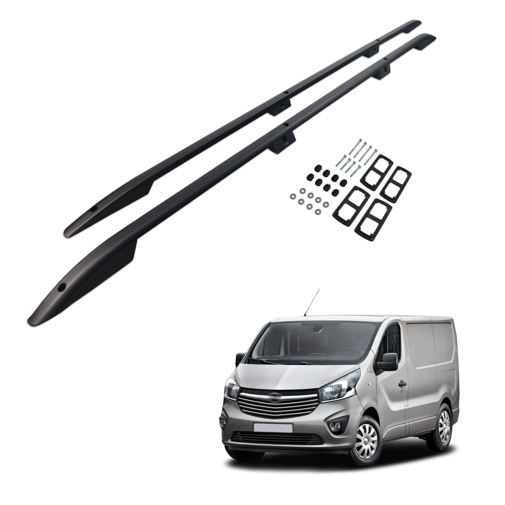 CHROMEMASTER | Dachreling Dachträger | Kompatibel mit Opel Vivaro 2014-2019 L1/SWB; Zur Befestigung der Dachgepäckträger, Dachboxen oder Dachfahrradträger | Robuste Konstruktion aus Aluminium CHROMEMASTER | Dachreling Dachträger | Kompatibel mit Opel Vivaro 2014-2019 L1/SWB; Zur Befestigung der Dachgepäckträger, Dachboxen oder Dachfahrradträger | Robuste Konstruktion aus Aluminium von CHROMEMASTER