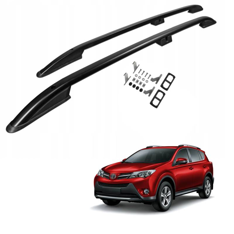 CHROMEMASTER | Dachreling Dachträger | Kompatibel mit Toyota Rav4 2013-2018; Zur Befestigung der Dachgepäckträger, Dachboxen oder Dachfahrradträger | Robuste Konstruktion aus Aluminium von CHROMEMASTER