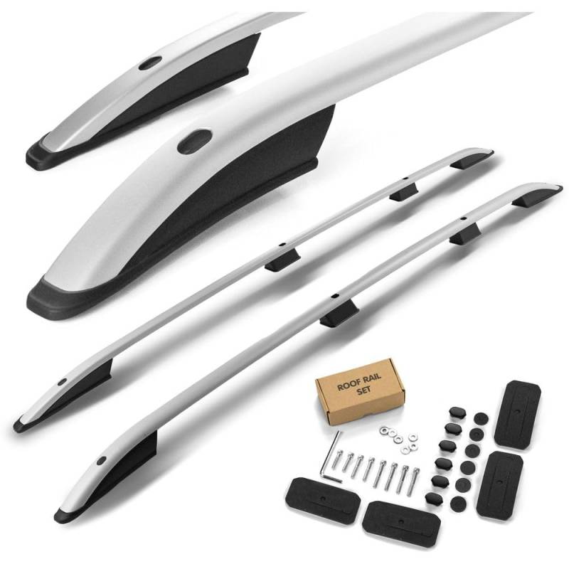 CHROMEMASTER | Dachreling Dachträger Kompatibel mit VW Caddy L2 Maxi LANG 2010-2015; Zur Befestigung der Dachgepäckträger, Dachkörben, Dachboxen oder Dachfahrradträger | Robuste Konstruktion aus Alu von CHROMEMASTER