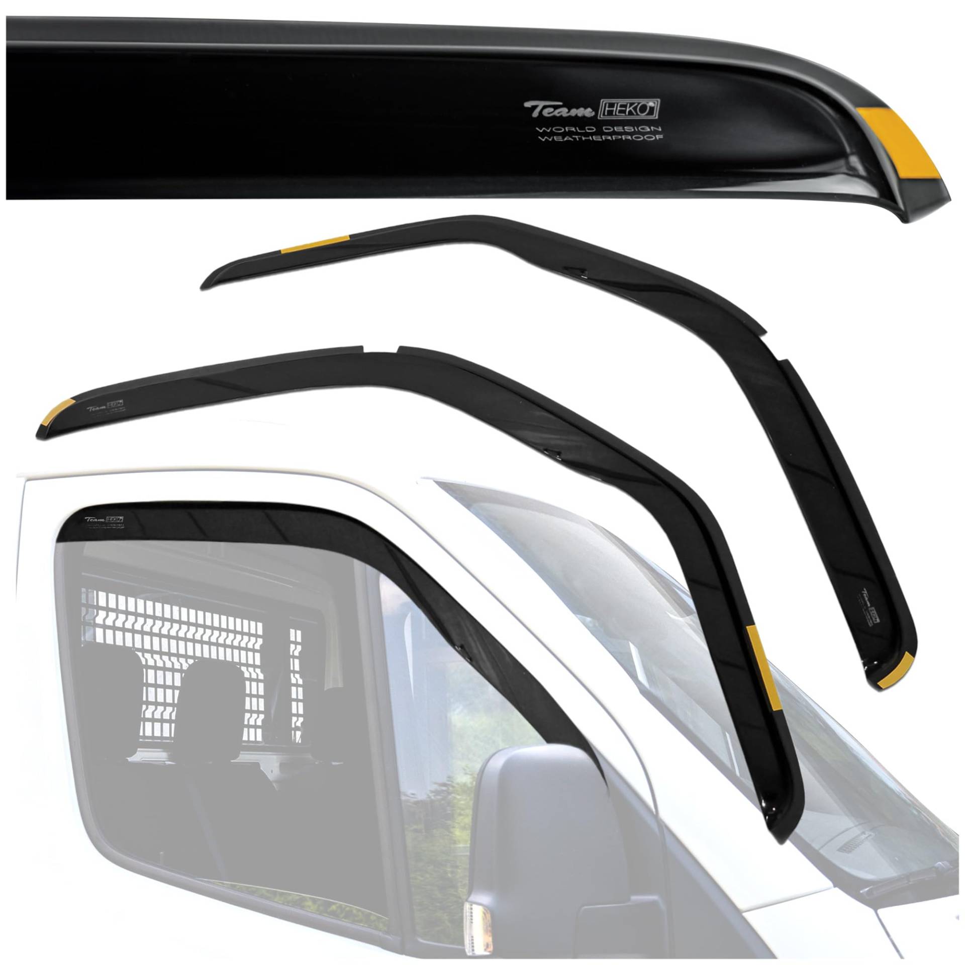HEKO Kompatibel mit Renault Master 2010-2024 Seitenscheiben-Windabweiser; Vorne; 2 Stk.; Regenabweiser, Windabweiser, Getönt, Stromlinienförmig; Einfache Montage; Schutz vor Wind und Regen HEKO Kompatibel mit Renault Master 2010-2024 Seitenscheiben-Windabweiser; Vorne; 2 Stk.; Regenabweiser, Windabweiser, Getönt, Stromlinienförmig; Einfache Montage; Schutz vor Wind und Regen von CHROMEMASTER