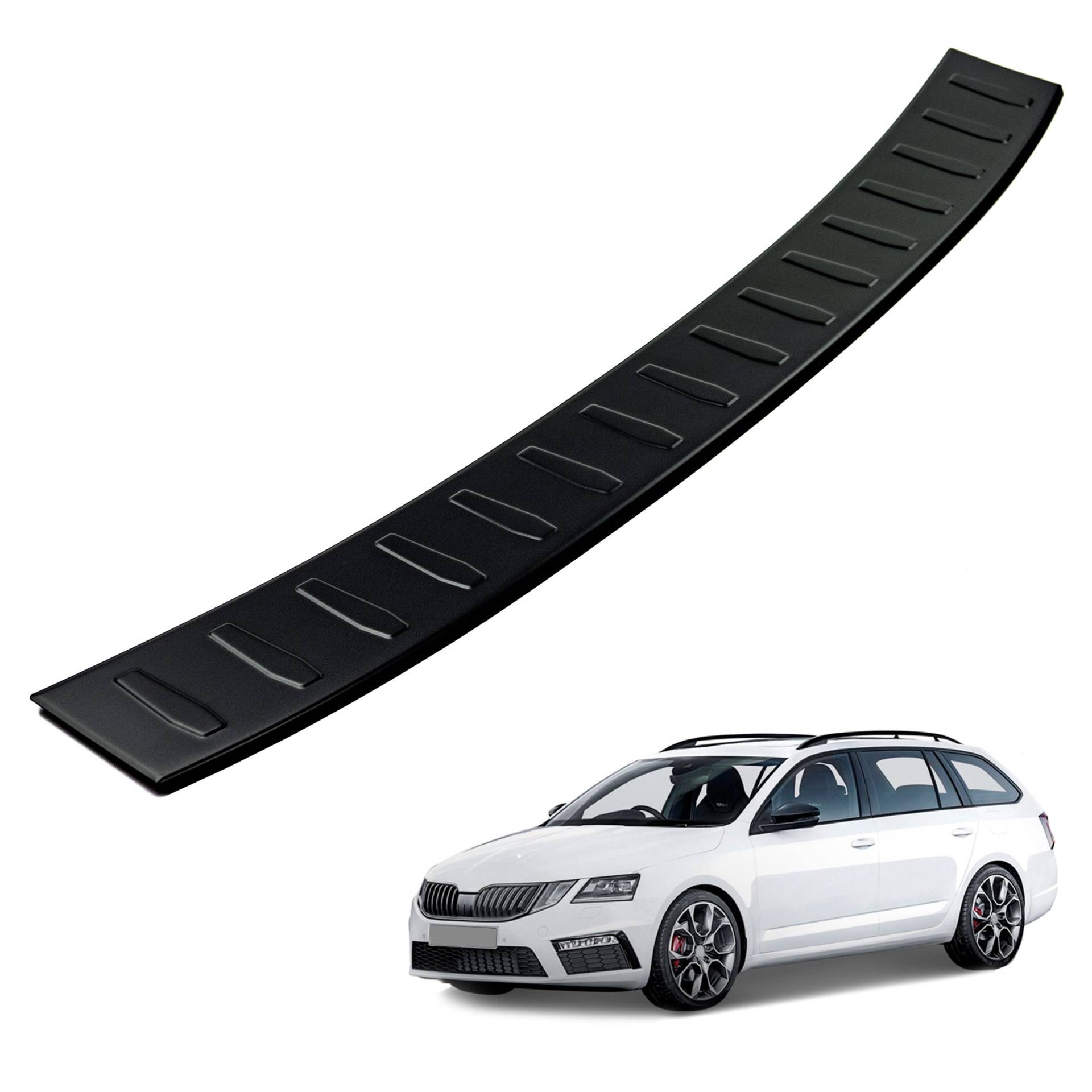 CHROMEMASTER | Kompatibel mit Skoda Octavia 3 RS Kombi 2013-2020 | Ladekantenschutz Stoßstangenschutz | Schwarz lackierter Edelstahl, Matte | Lackschutzleiste Sichert den Heckstoßfänger vor Kratzern CHROMEMASTER | Kompatibel mit Skoda Octavia 3 RS Kombi 2013-2020 | Ladekantenschutz Stoßstangenschutz | Schwarz lackierter Edelstahl, Matte | Lackschutzleiste Sichert den Heckstoßfänger vor Kratzern von CHROMEMASTER